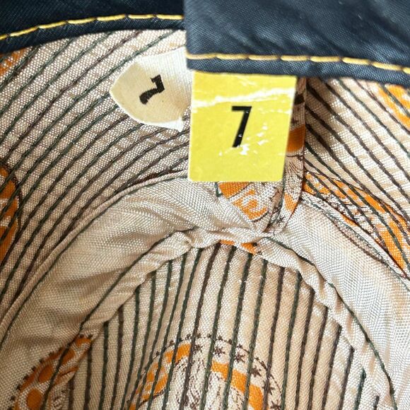 Vintage Kanyon Road Fedora Hat Brown Wool Tweed Gold Feather - Men's Size 7 - Picture 9 of 9